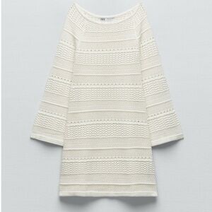 Zara white crochet dress